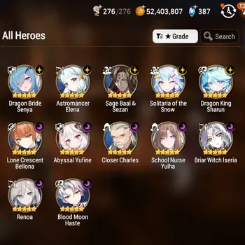 Epic Seven Accounts Mid-Tier Global UnVerif|NewEra|12 ML(School Nurse Yulha,Renoa,LC Bellona,etc)+AS Flan,UP