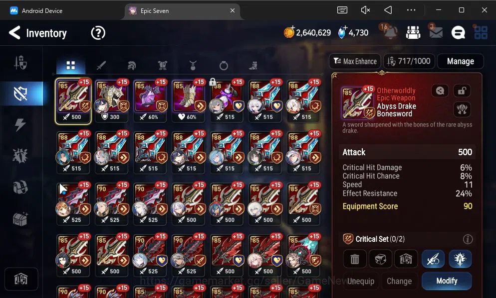 Epic Seven Accounts GBL Unverif|13ML(BArunka,LOTScales,DB Senya,Etc)+P image 12