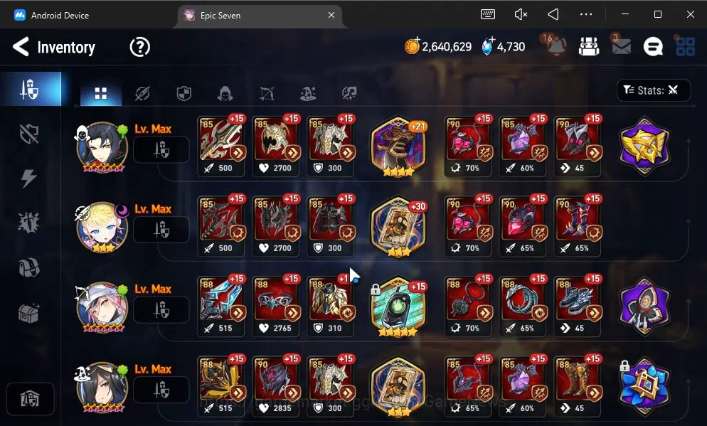 Epic Seven Accounts GBL Unverif|13ML(BArunka,LOTScales,DB Senya,Etc)+P image 13