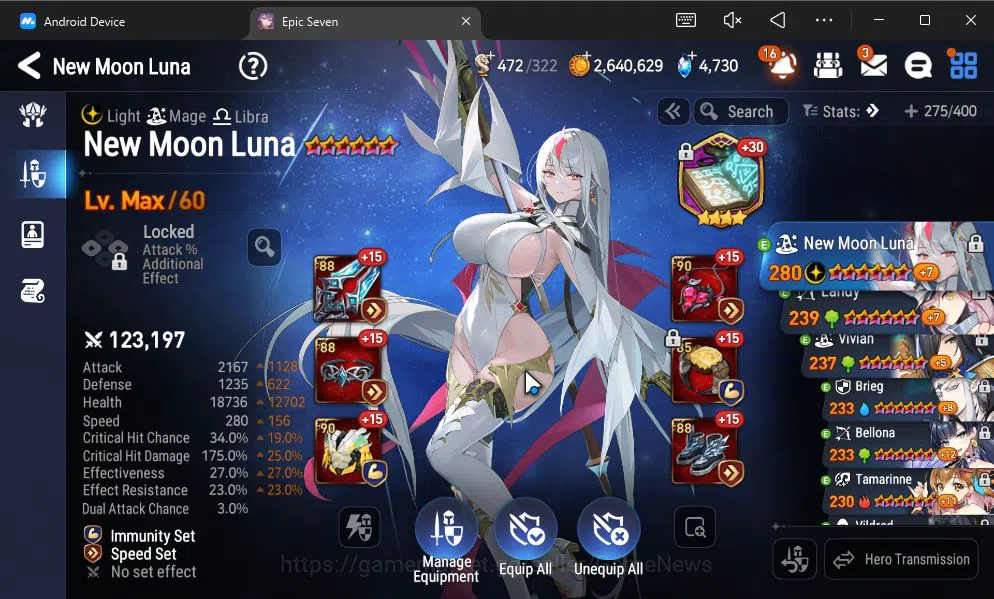 Epic Seven Accounts GBL Unverif|13ML(BArunka,LOTScales,DB Senya,Etc)+P image 7