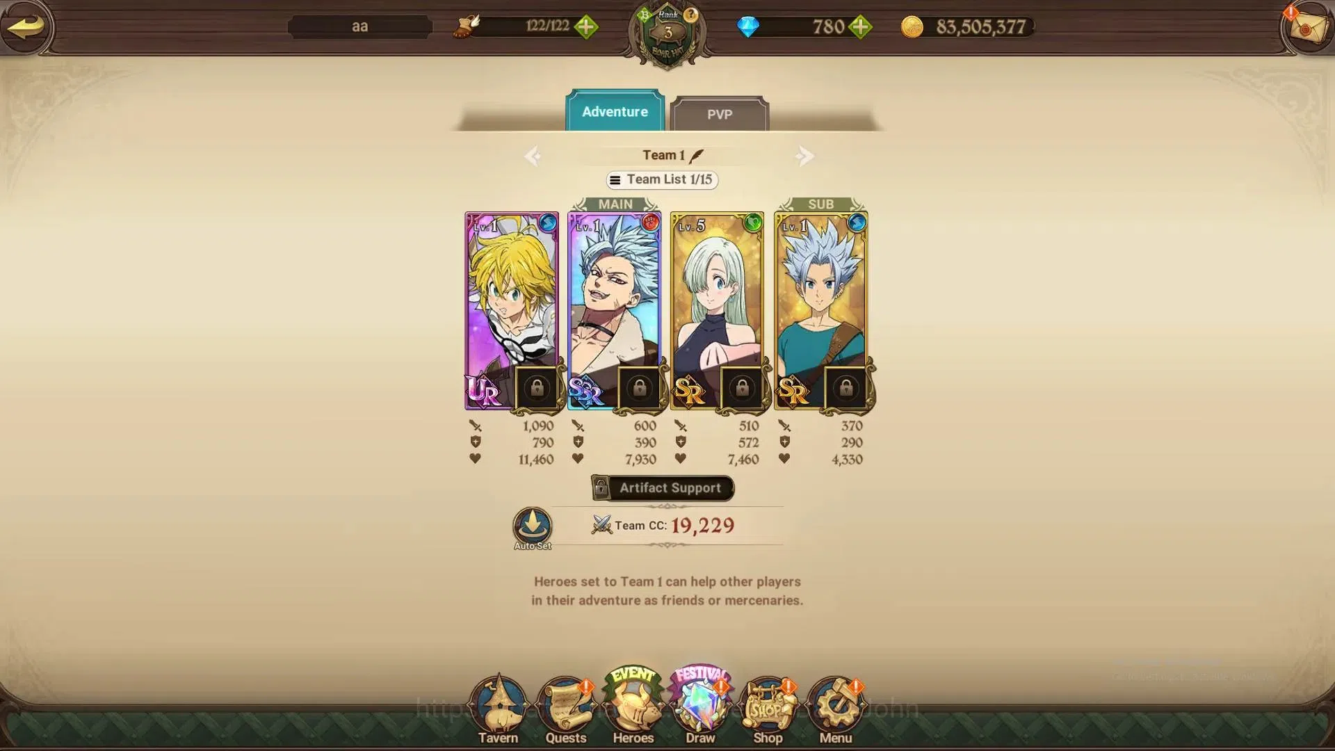 The Seven Deadly Sins: Grand Cross Accounts Global | 309,729 CC | 780 DM | LR Elizabeth 1/6 |  image 8