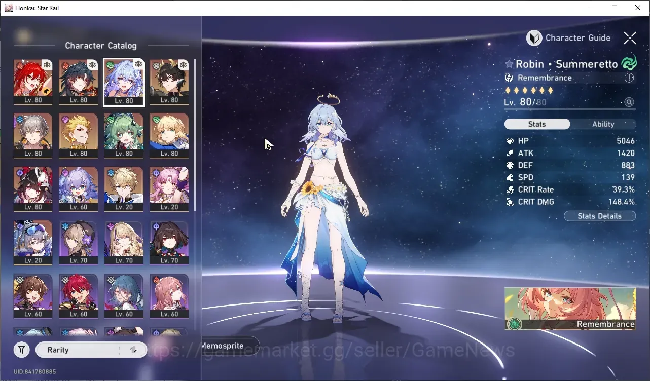 Honkai Star Rail Accounts Others Asia|TL 68|1 PremTeam|10 Limited (HimeNova,Mortenax Blade,Saber,Gilgamesh)+Sign Robin 1