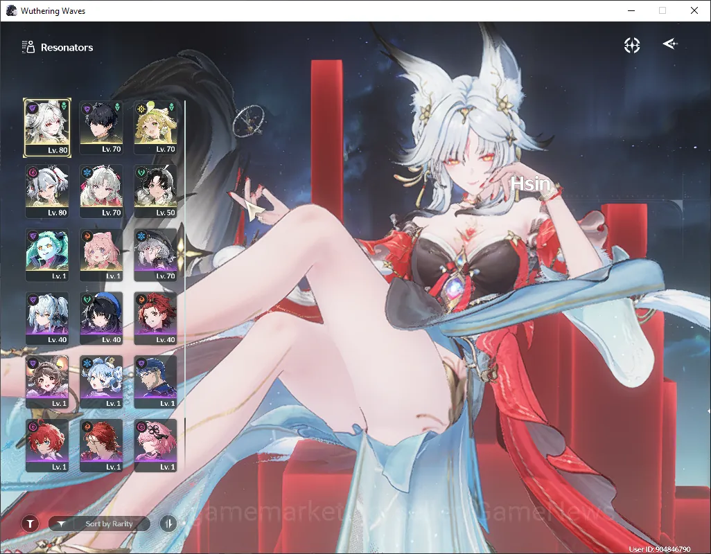 Wuthering Waves Accounts Others SEA |UL 53|4 Limited (Hsin RC2,Camellya RC3)+Sign Carlotta,Rebecca & 2 Standard Char|DB Lv 1