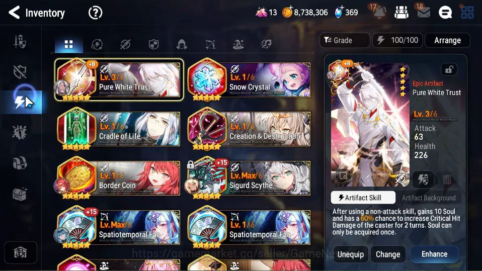 Epic Seven Accounts Mid-Tier ASIA Verif|11 ML(SP Politis,Har setti,EW Ludwig,A Ravi,Etc)+Stark,Wukong,Ran,Etc|3K Energy+97K 12