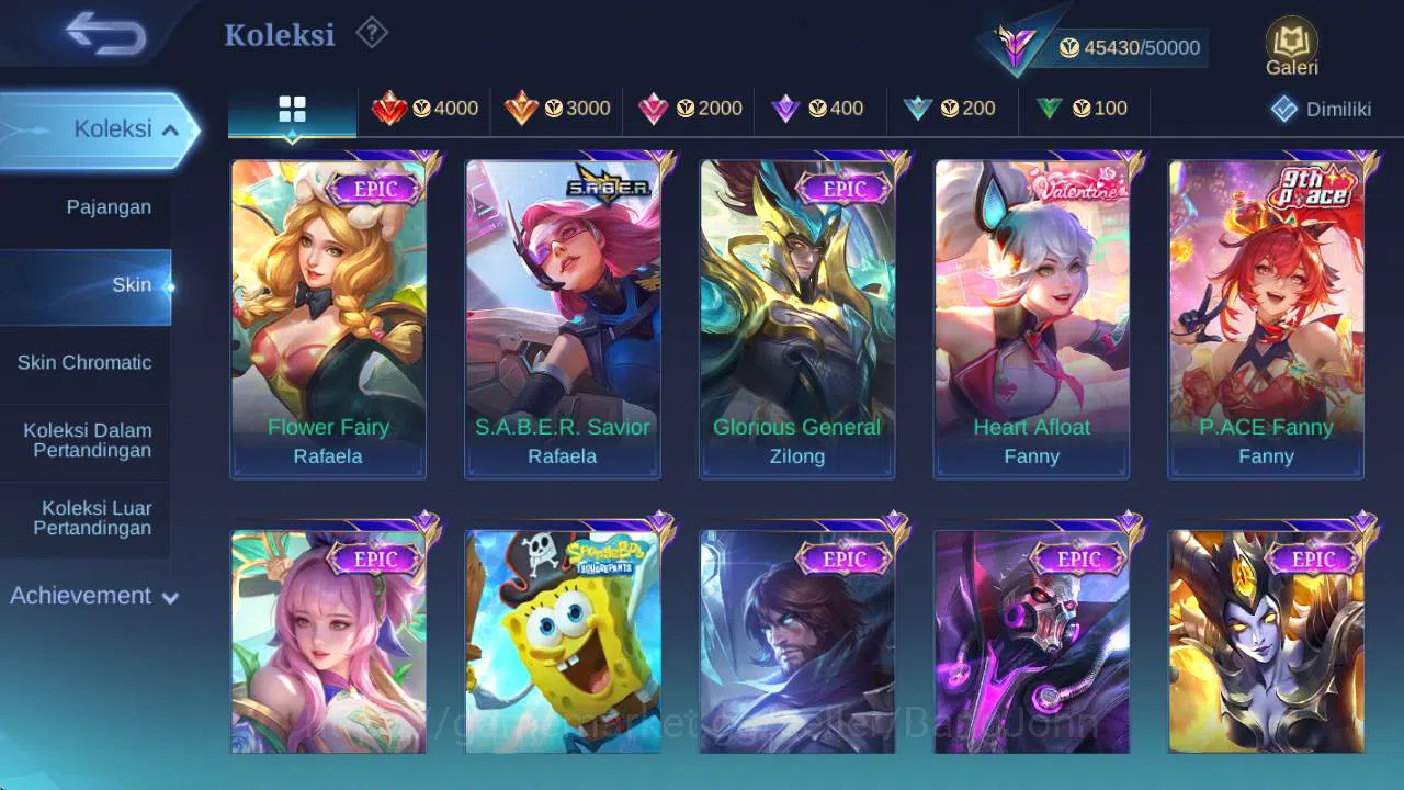 Mobile Legends: Bang Bang Accounts Hero 100 skin 176 Vexana Zenith, Prime granger, Va image 13