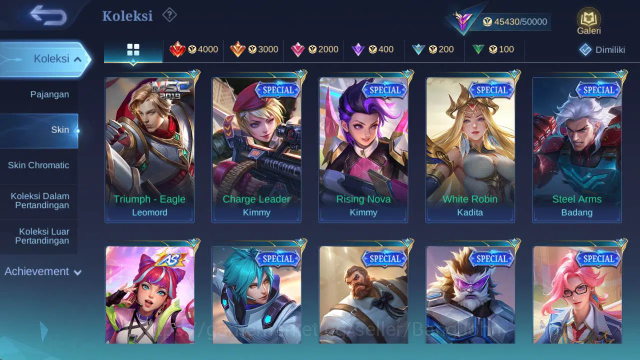 Mobile Legends: Bang Bang Accounts Hero 100 skin 176 Vexana Zenith, Prime granger, Va image 7