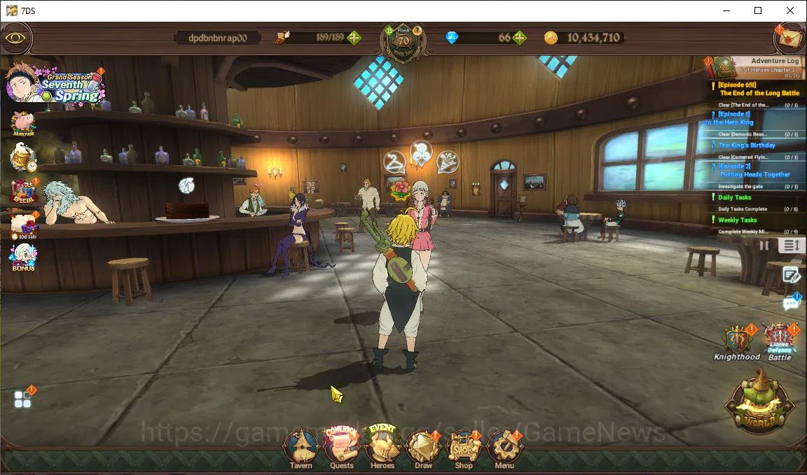 The Seven Deadly Sins: Grand Cross Accounts Midgame Global|3,2M CC|66 DM|2 LR+9 UR+Collab