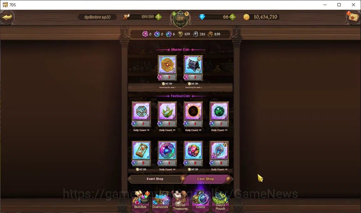 The Seven Deadly Sins: Grand Cross Accounts Midgame Global|3,2M CC|66 DM|2 LR+9 UR+Collab 11