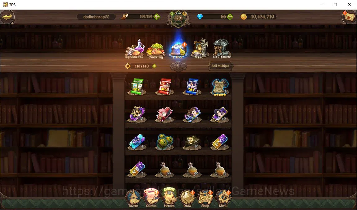 The Seven Deadly Sins: Grand Cross Accounts Midgame Global|3,2M CC|66 DM|2 LR+9 UR+Collab 14