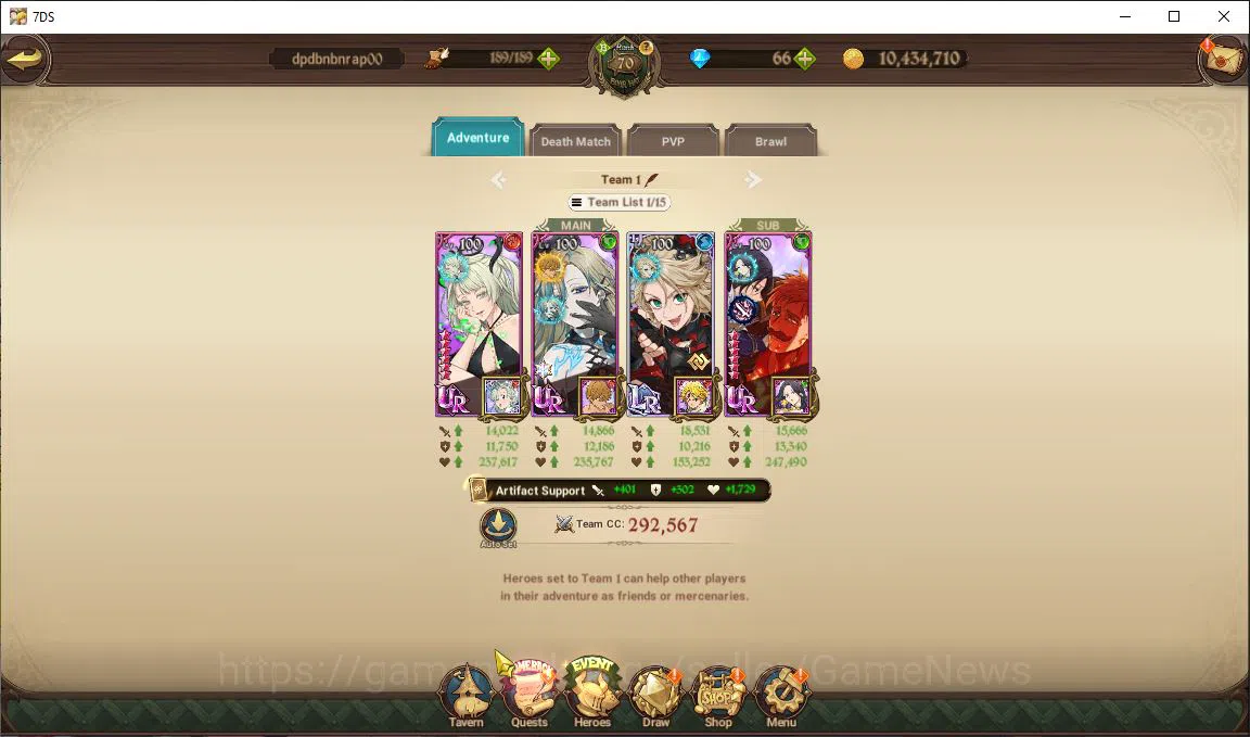The Seven Deadly Sins: Grand Cross Accounts Midgame Global|3,2M CC|66 DM|2 LR+9 UR+Collab 9