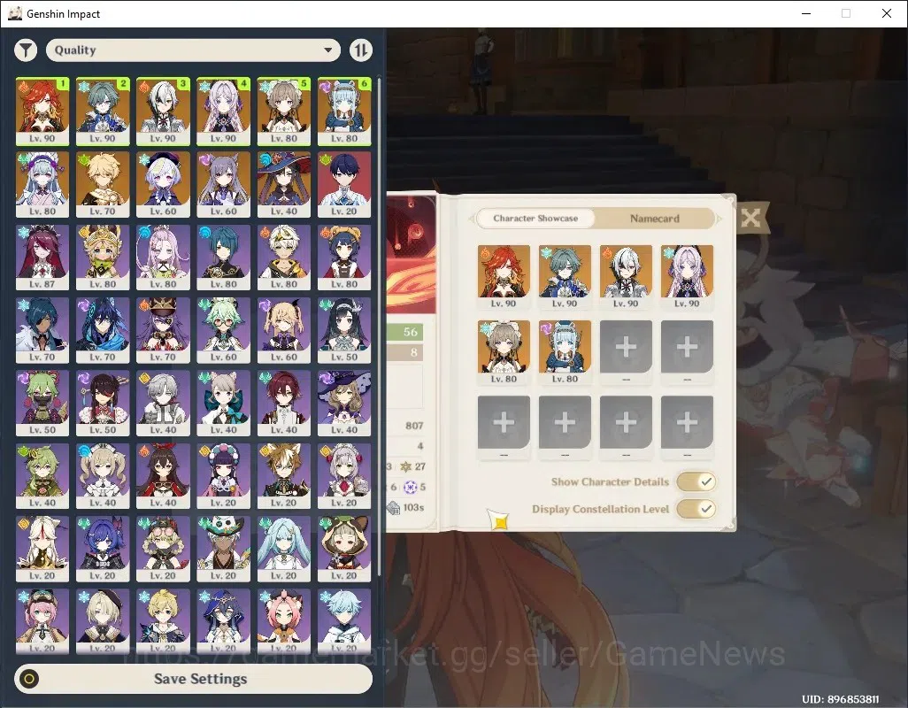 Genshin Impact Accounts Others ASIA|Free HSR|AR 56|6 Limited + 3 (*5 1