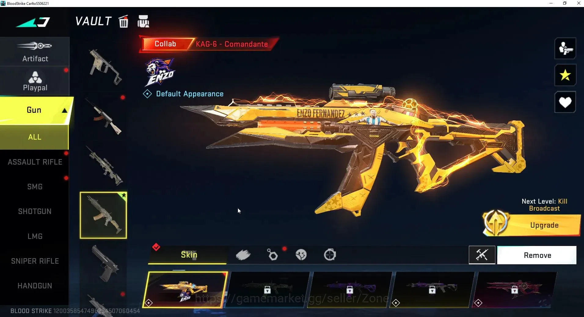 Blood Strike Accounts ASIA|1 ENZO: KAG-6 Comandante | 15 ETERNAL Upgrade image 1