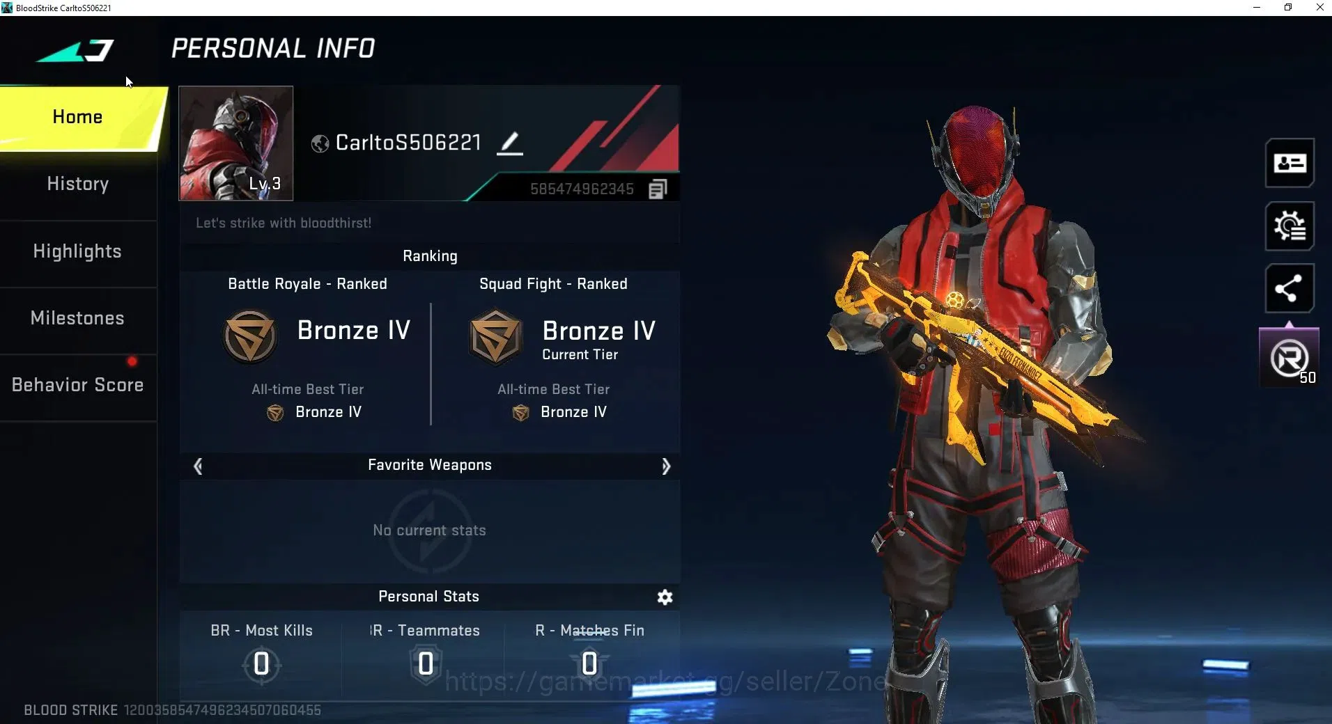 Blood Strike Accounts ASIA|1 ENZO: KAG-6 Comandante | 15 ETERNAL Upgrade image 6