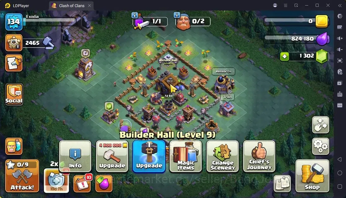 Clash of Clans Accounts High-End TH 13-BH 9|LVL163|BK41,AQ47,MP37,GW27,RC17|BM9,BC15|2 Legend skin & 2 Gold|Gem 1302|Proteck 19