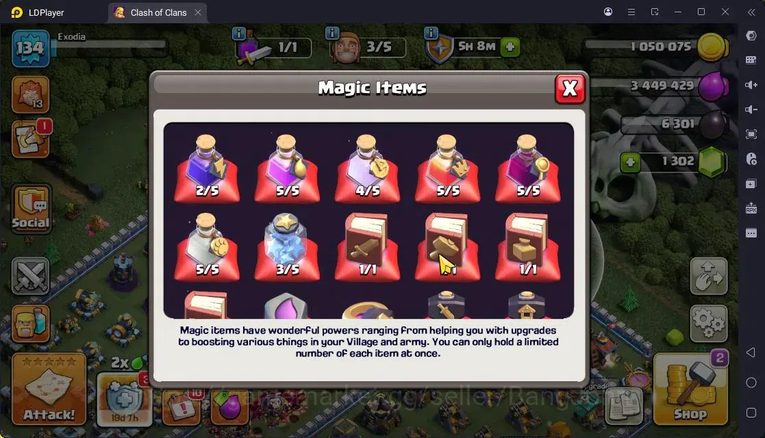 Clash of Clans Accounts High-End TH 13-BH 9|LVL163|BK41,AQ47,MP37,GW27,RC17|BM9,BC15|2 Legend skin & 2 Gold|Gem 1302|Proteck 2