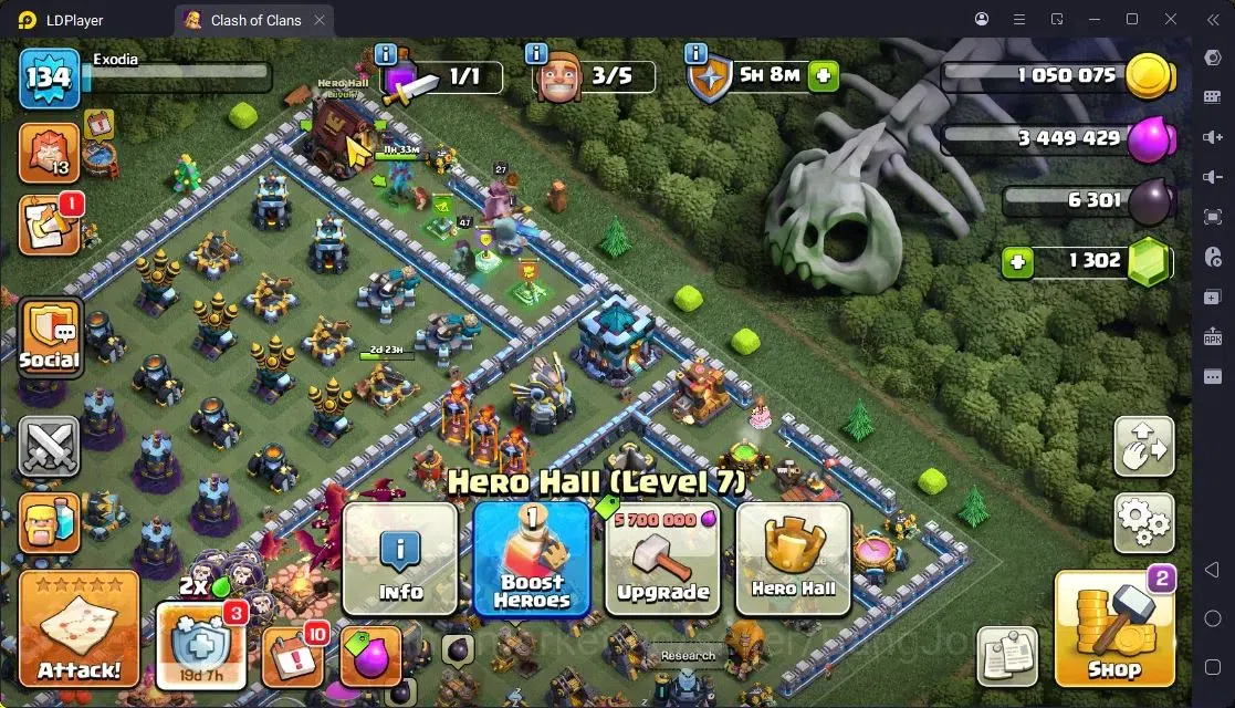 Clash of Clans Accounts High-End TH 13-BH 9|LVL163|BK41,AQ47,MP37,GW27,RC17|BM9,BC15|2 Legend skin & 2 Gold|Gem 1302|Proteck 7