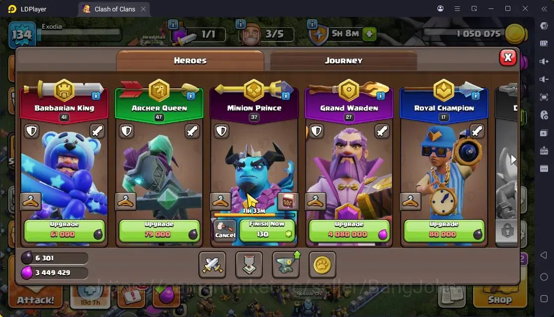 Clash of Clans Accounts High-End TH 13-BH 9|LVL163|BK41,AQ47,MP37,GW27,RC17|BM9,BC15|2 Legend skin & 2 Gold|Gem 1302|Proteck 8