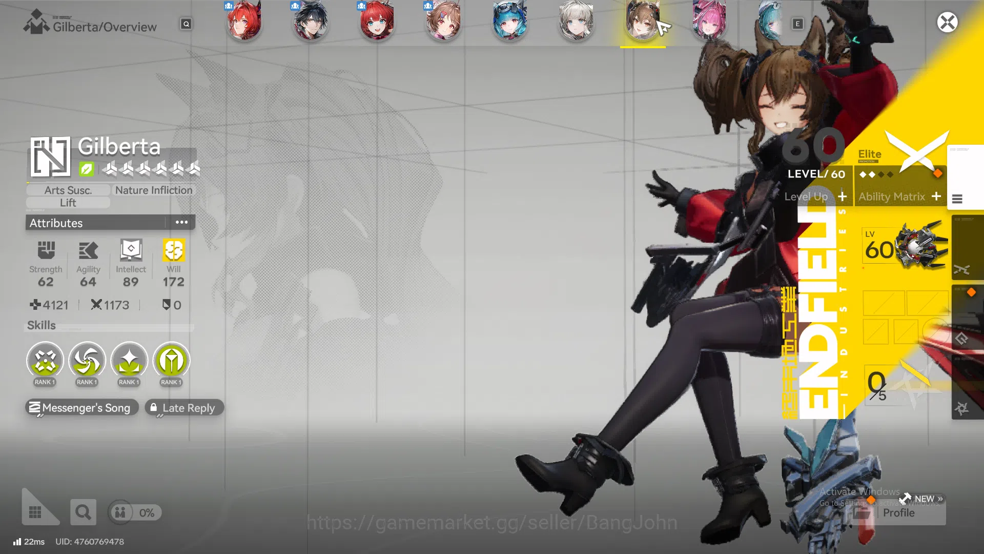 Arknights: Endfield Accounts ASIA|Midgame|3Limit+3Sign|Laevatain Sign,Yvonne Si image 1