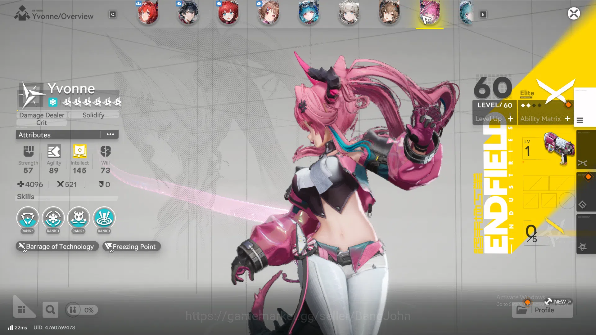 Arknights: Endfield Accounts ASIA|Midgame|3Limit+3Sign|Laevatain Sign,Yvonne Si image 2