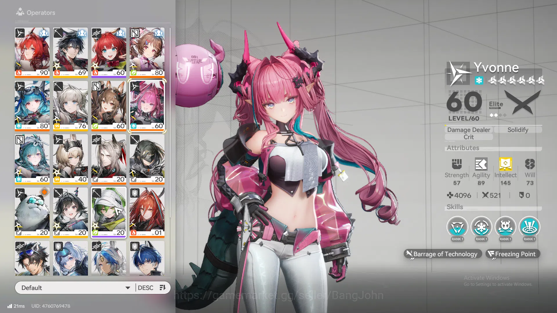 Arknights: Endfield Accounts ASIA|Midgame|3Limit+3Sign|Laevatain Sign,Yvonne Si image 3