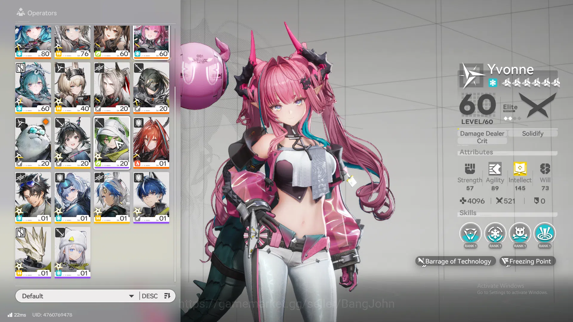 Arknights: Endfield Accounts ASIA|Midgame|3Limit+3Sign|Laevatain Sign,Yvonne Si image 4