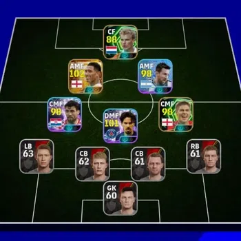 eFootball Accounts Legends & Iconic Players Mobile|PW 2272|Big Time Jude Bellingham,Showtime Vitinha,Kovacic,Messi,Epic
