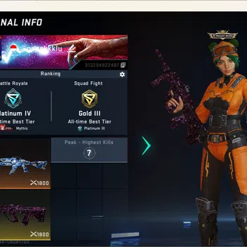 Blood Strike Accounts Others ASIA |1 Ultra Melee: Dual Blades-Perdition|EVO: FAL|1 AOT Gun|2 EVA Guns|1 BLEACH Striker|9