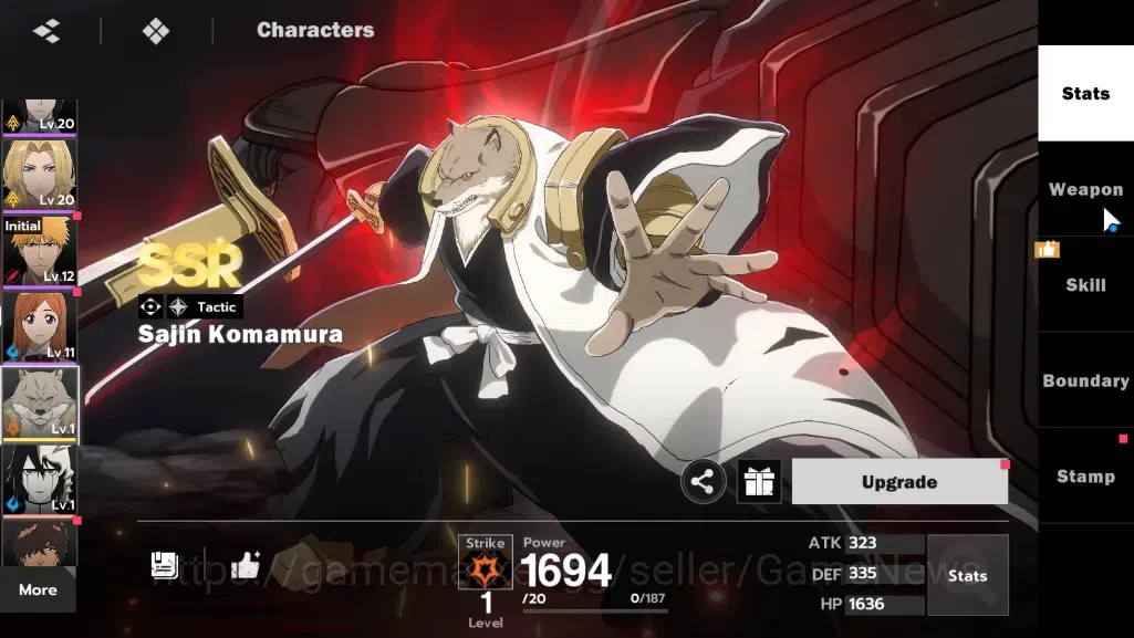 BLEACH: Soul Resonance Accounts NuverseSEA|LV 47|7980 SJ,10 LGT|4 SSR|Ichigo Inner image 11