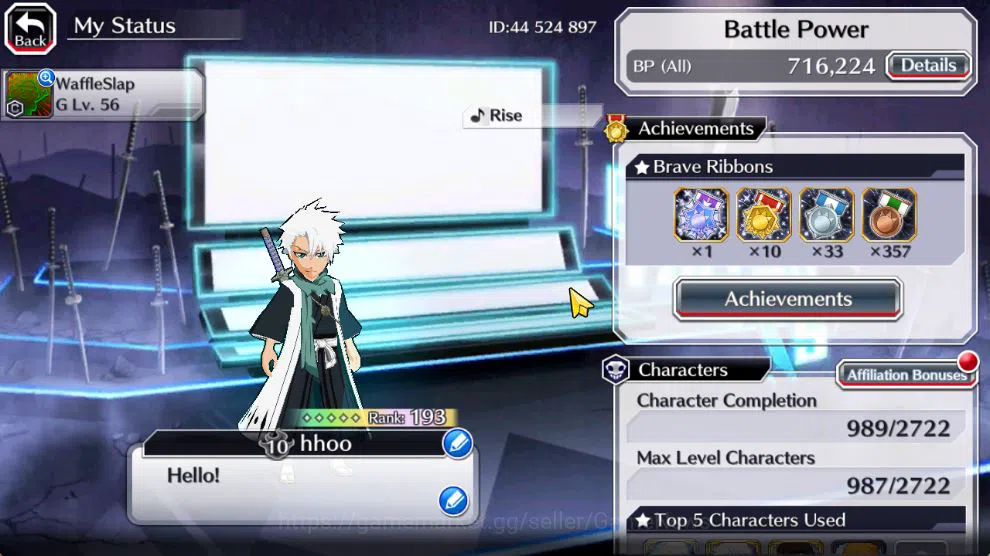 Bleach: Brave Souls Accounts [GLOBAL]52K Orb|Soul Reaper[Shunsui,Jushiro],Ichig image 2