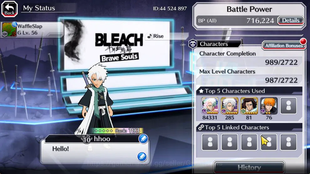 Bleach: Brave Souls Accounts [GLOBAL]52K Orb|Soul Reaper[Shunsui,Jushiro],Ichig image 3