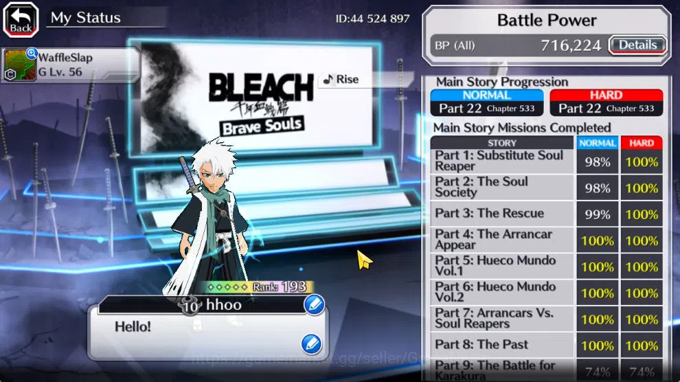 Bleach: Brave Souls Accounts [GLOBAL]52K Orb|Soul Reaper[Shunsui,Jushiro],Ichig image 4