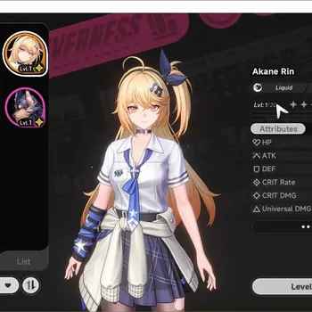 Neverness to Everness Accounts NA|Starter HL3 | 1 Limit S-Class Akane Rin + Outfit|S-Class Selector ON|MC Male|Very Low