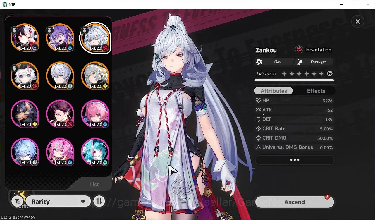 Neverness to Everness Accounts GLOBAL SEA|HL 15|5 S-Class 2 Limit (Zankou,Lacrimosa),Sakiri A1,Fadia,Hathor|2 S-Class 1