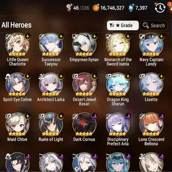Epic Seven Accounts Limited Hero Global|Unverif|21 ML(Lisette,Monarch Iseria,LC Bellona,BW Iseria,and