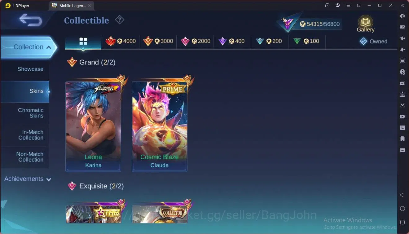 Mobile Legends: Bang Bang Accounts Global|Hero 114|Skin 220|Renowned|KOF Karina|CC Na image 13