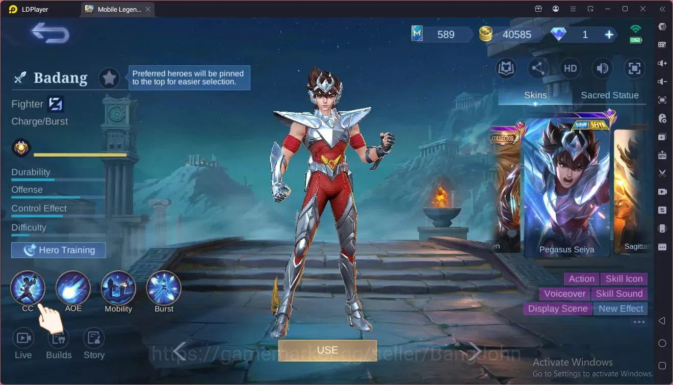 Mobile Legends: Bang Bang Accounts Global|Hero 114|Skin 220|Renowned|KOF Karina|CC Na image 3