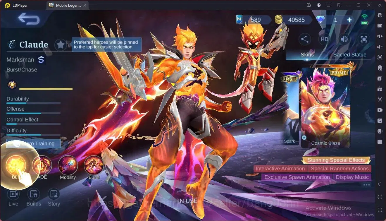 Mobile Legends: Bang Bang Accounts Global|Hero 114|Skin 220|Renowned|KOF Karina|CC Na image 7