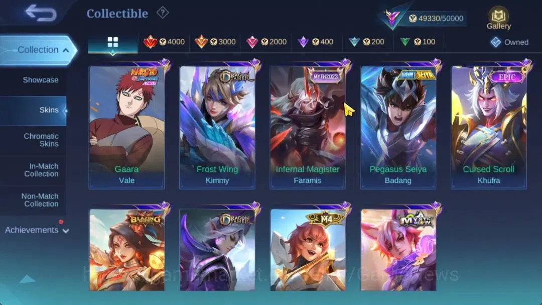 Mobile Legends: Bang Bang Accounts Hero 132|Skin 247|High Glory 76|CC(Valir,Nata),Lbo image 9