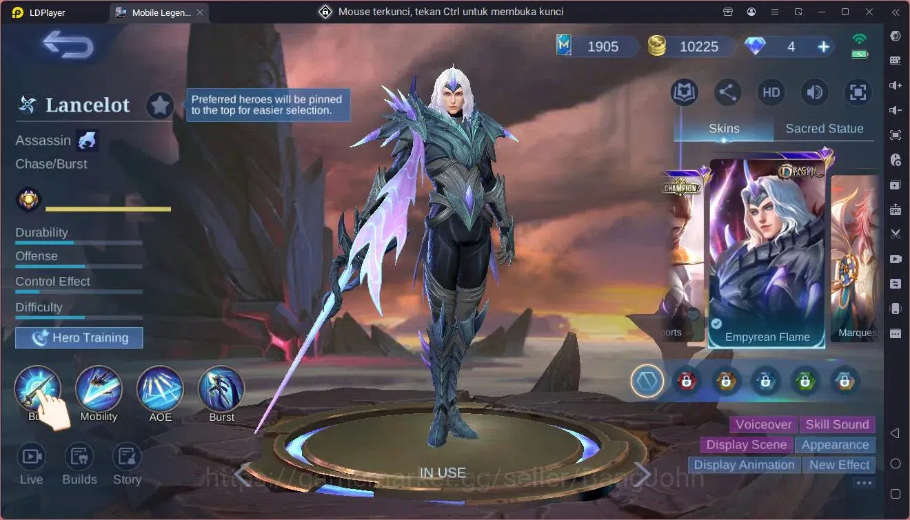 Mobile Legends: Bang Bang Accounts Global|Hero 90|Skin 106|Seasoned|Dragon Lancelot,V image 20