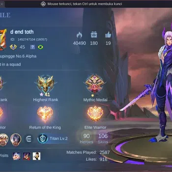 Mobile Legends: Bang Bang Collector Global|Hero 90|Skin 106|Seasoned|Dragon Lancelot,V image 1