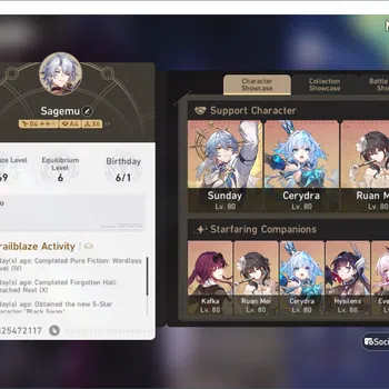 Honkai Star Rail Accounts Others ASIA|Phainon Prem+DoT Prem|E1S1 Hysilens|S1:Phainon/Sunday|Cyrene|Dan Heng