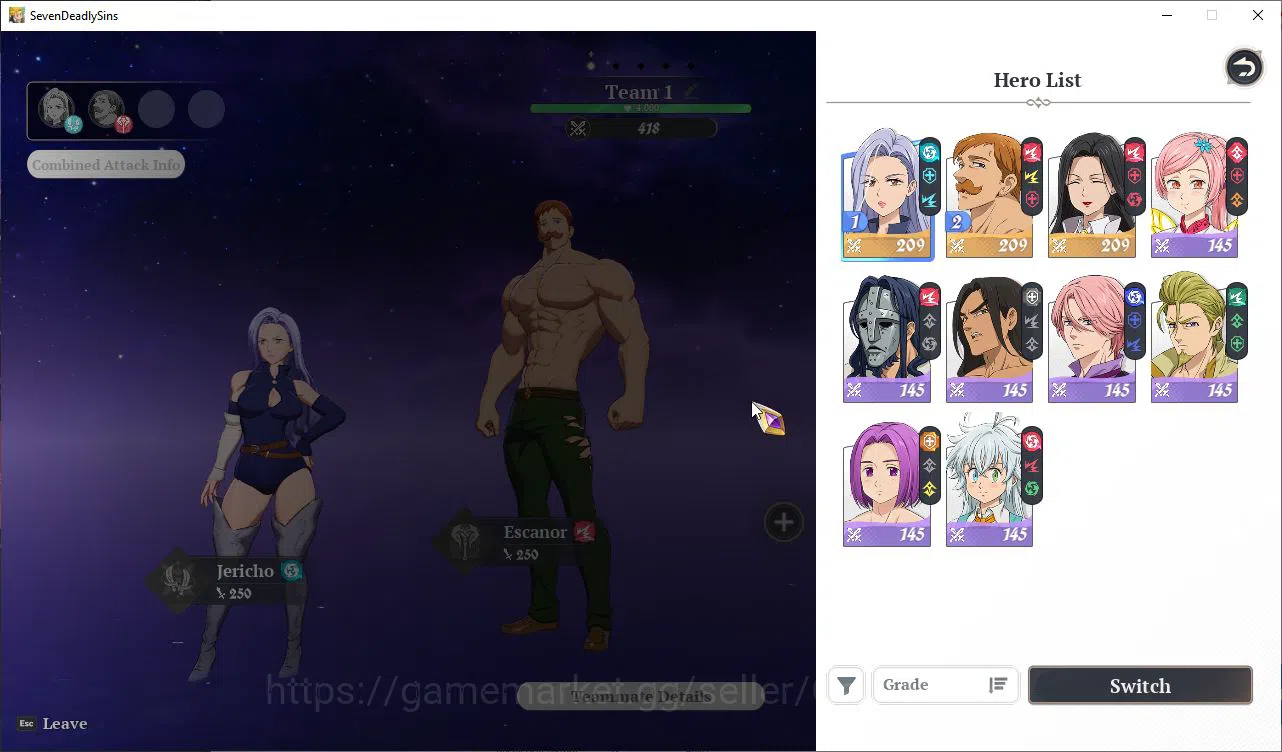 The Seven Deadly Sins: Origin Accounts NA WEST|Fresh Starter Lv 2|3 SSR| Escanor, Jericho image 1