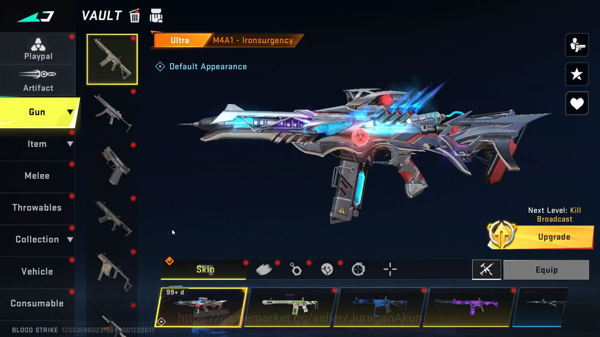 Asia|1 ETERNAL COLAB MELE(Dual Blades-Ultrahard Blade)12 ULTRA(Vector,KAG-6,INP-9)LIMITED(MP155,FAL-EVO)Netease(BLS2621) Blood Strike Mid-Tier Asia|1 ETERNAL COLAB MELE(Dual Blades-Ultrahard Bl image 1
