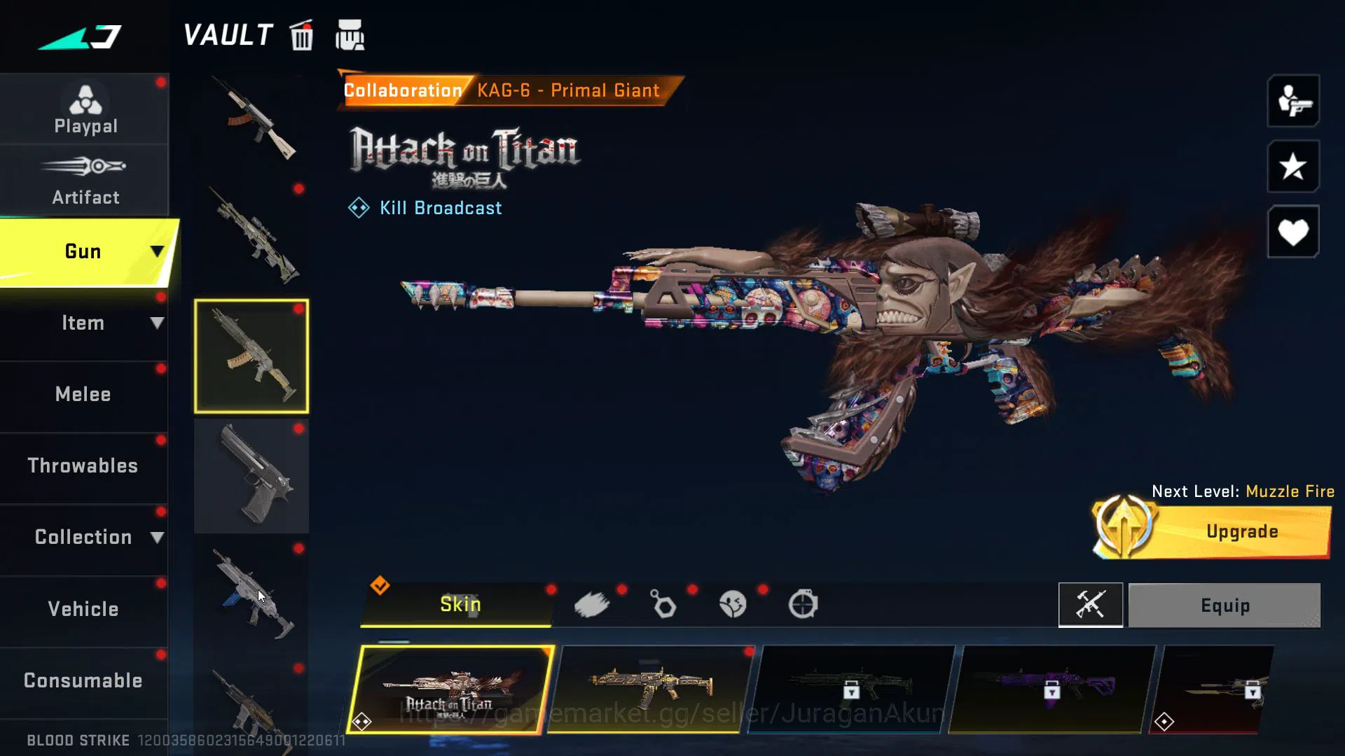 Blood Strike Accounts Mid-Tier Asia|1 ETERNAL COLAB MELE(Dual Blades-Ultrahard Blade)12 4