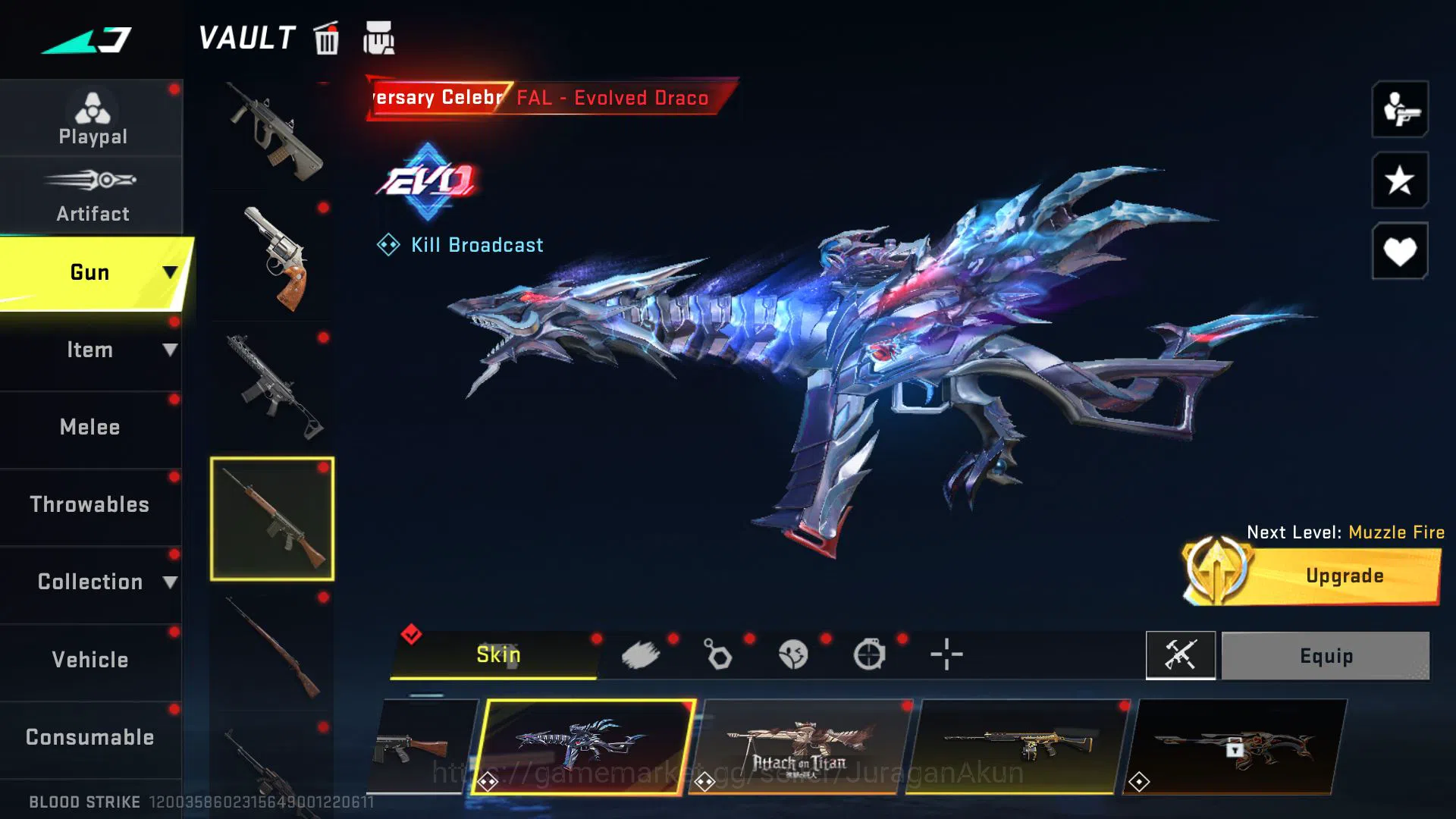 Blood Strike Accounts Mid-Tier Asia|1 ETERNAL COLAB MELE(Dual Blades-Ultrahard Blade)12 8