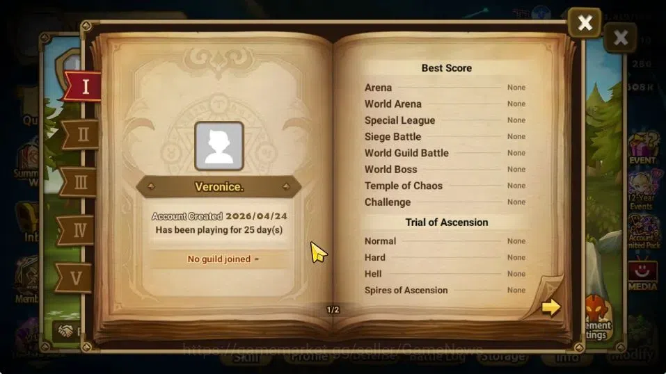 Summoners War: Sky Arena Accounts GLOBAL Lv 27|1 LD [Veronica]|8 Total NB5[Teshar,Ta image 3