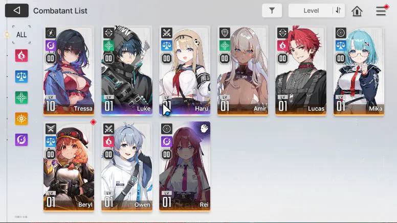 Chaos Zero Nightmare Accounts GLOBAL Verif | Lv05 |Starter Luke Haru Lucas + 6SR image 4