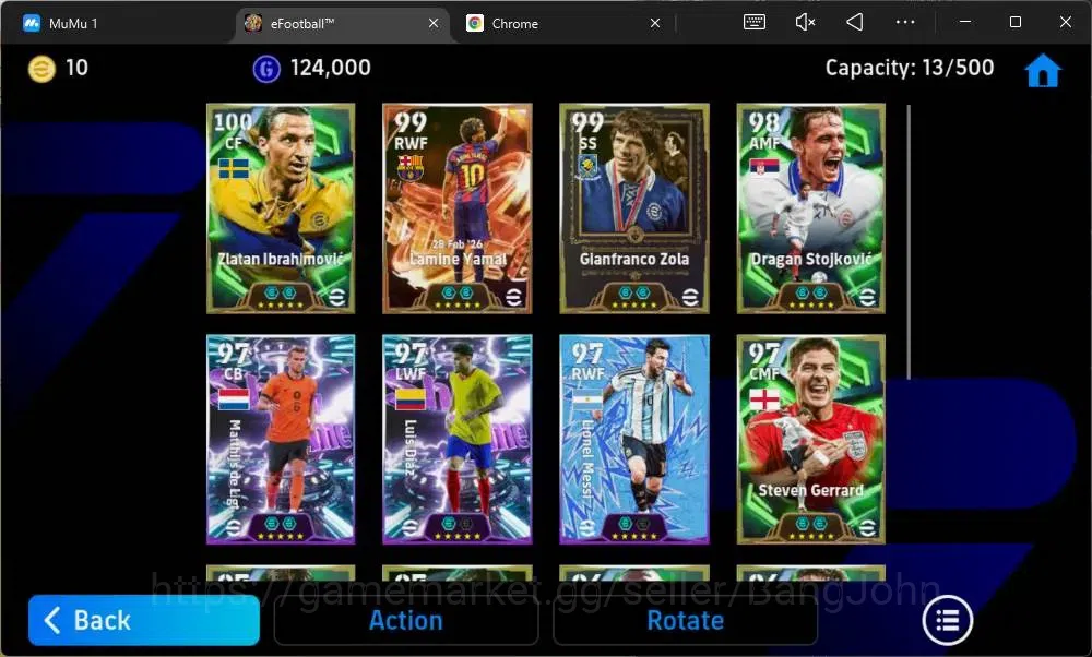 eFootball Accounts Mobile|PW 3181|Bigtime yamal|Epic Ibrahimovic,Zola image 3