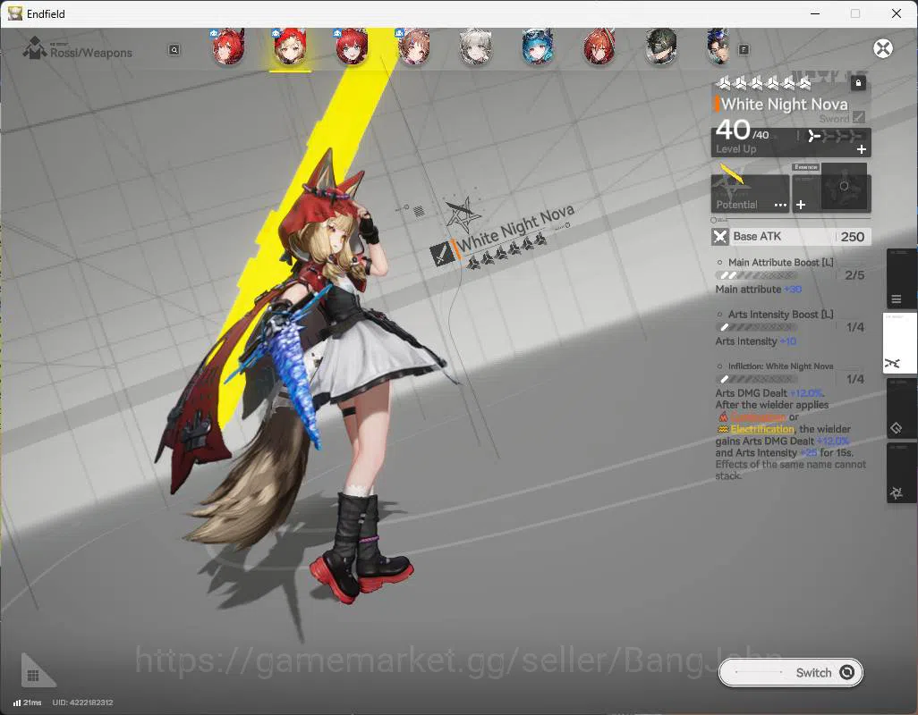 Arknights: Endfield Accounts ASIA | LVL 47 | laevatain, rossi, Ardelia sign, La image 11