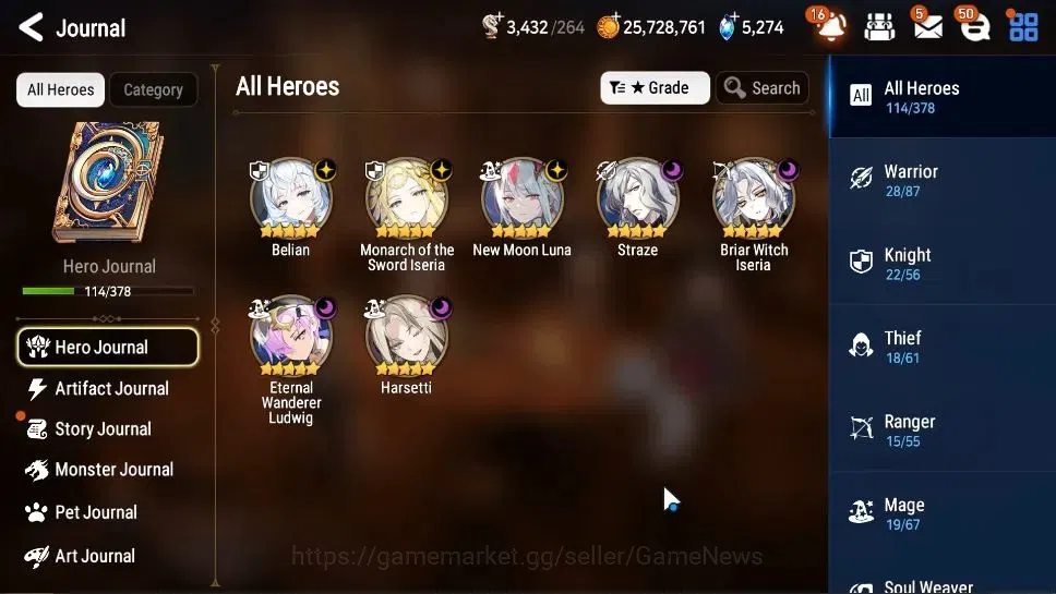 Epic Seven Accounts GLOBAL Unverif|7 ML(Belian,Monar Sword Iseria,NM L image 6